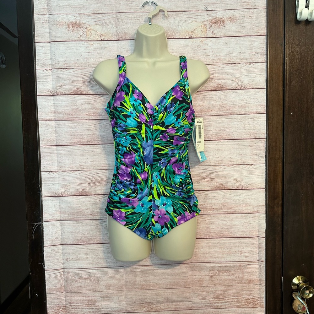 Tropical print swimsuit